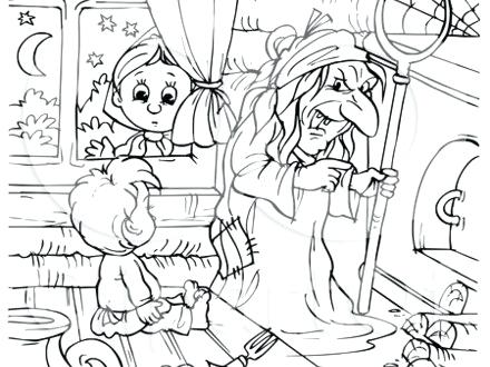 440x330 Hansel Gretel Coloring Book Also Coloring Pages Hansel