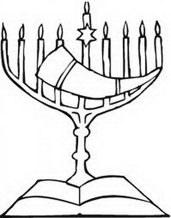 Hanukkah Coloring Pages Menorahs 570x728 Hanukkah Coloring Pages Menorahs