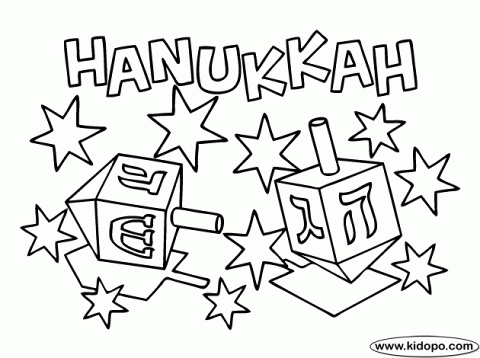 Free Hanukkah Coloring Pages 960x716 Free Hanukkah Coloring Pages