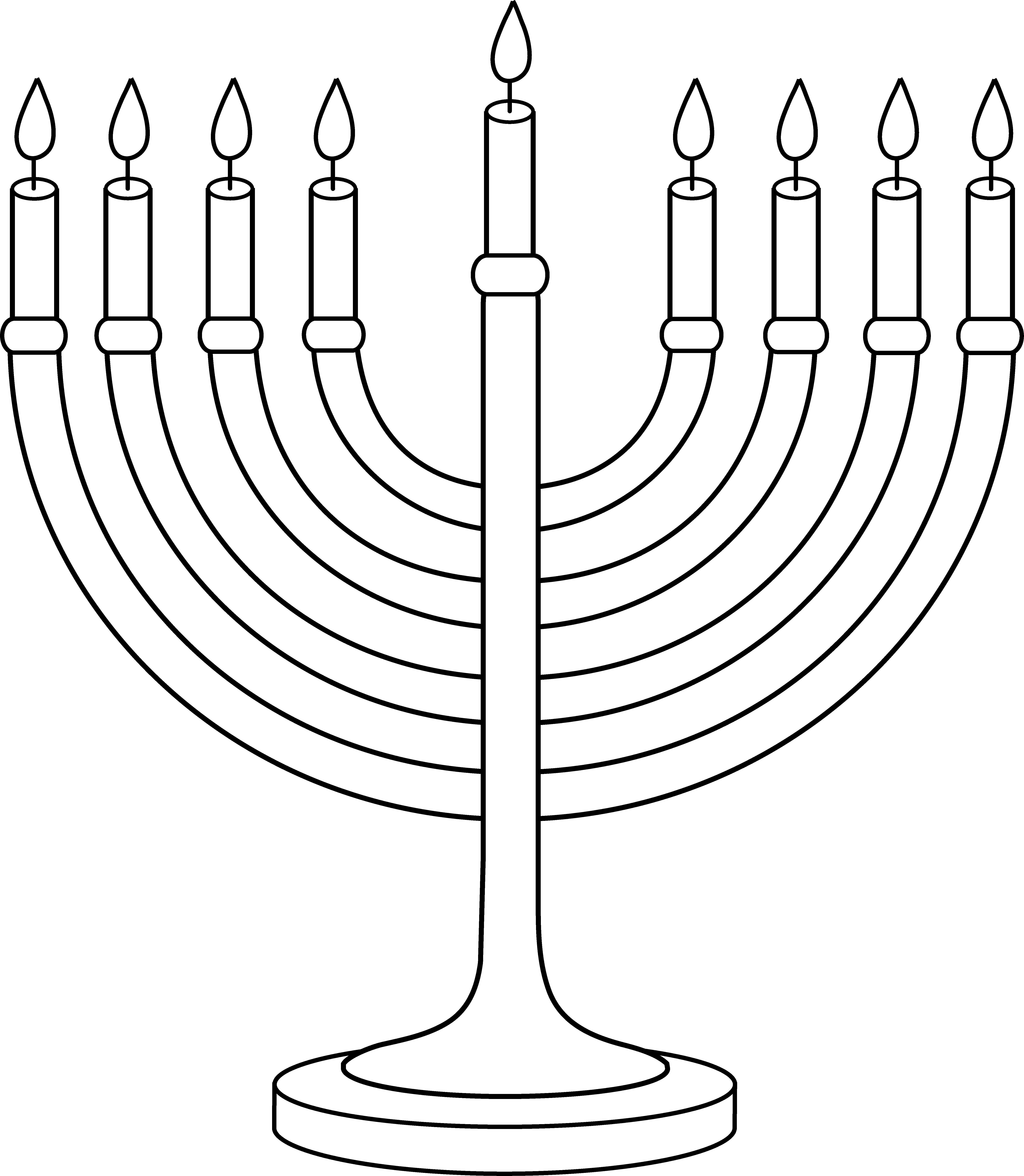 5905x6779 Hanukkah Menorah Coloring Page Wagashiya