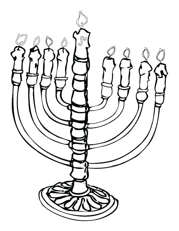 615x796 Menorah Coloring Pages Menorah Coloring Page S S Menorah Coloring
