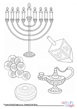 Hanukkah Colouring Pages 320x455 Hanukkah Colouring Pages