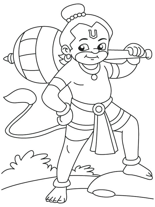 Hanuman Coloring Pages Happy Baby Coloring Page Hanuman Colouring 540x720 Hanuman Coloring Pages Happy Baby Coloring Page Hanuman Colouring