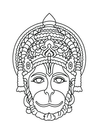 Hanuman Coloring Pages Mask Chota Bheem And Hanuman Colouring 343x488 Hanuman Coloring Pages Mask Chota Bheem And Hanuman Colouring