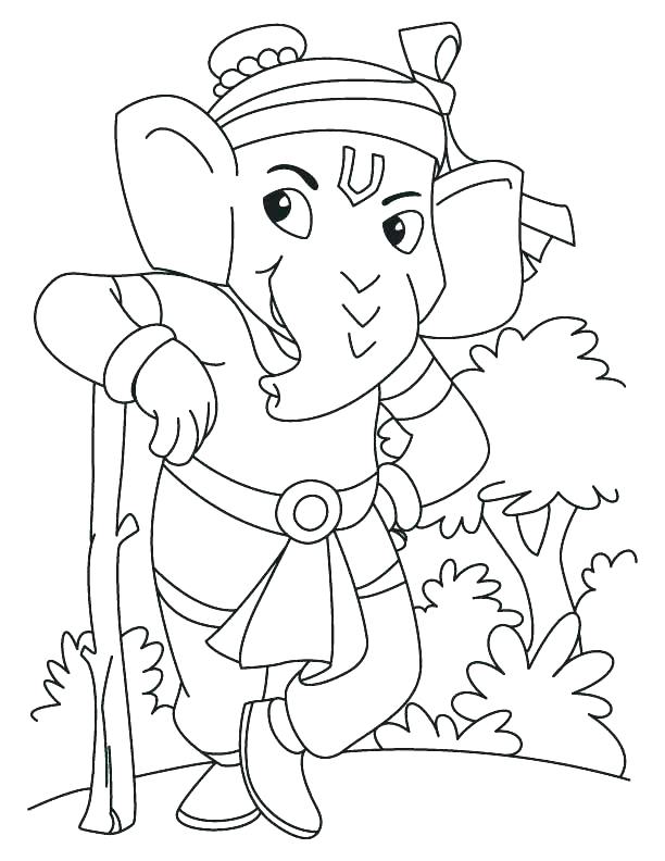 Hanuman Coloring Pages 612x792 Hanuman Coloring Pages