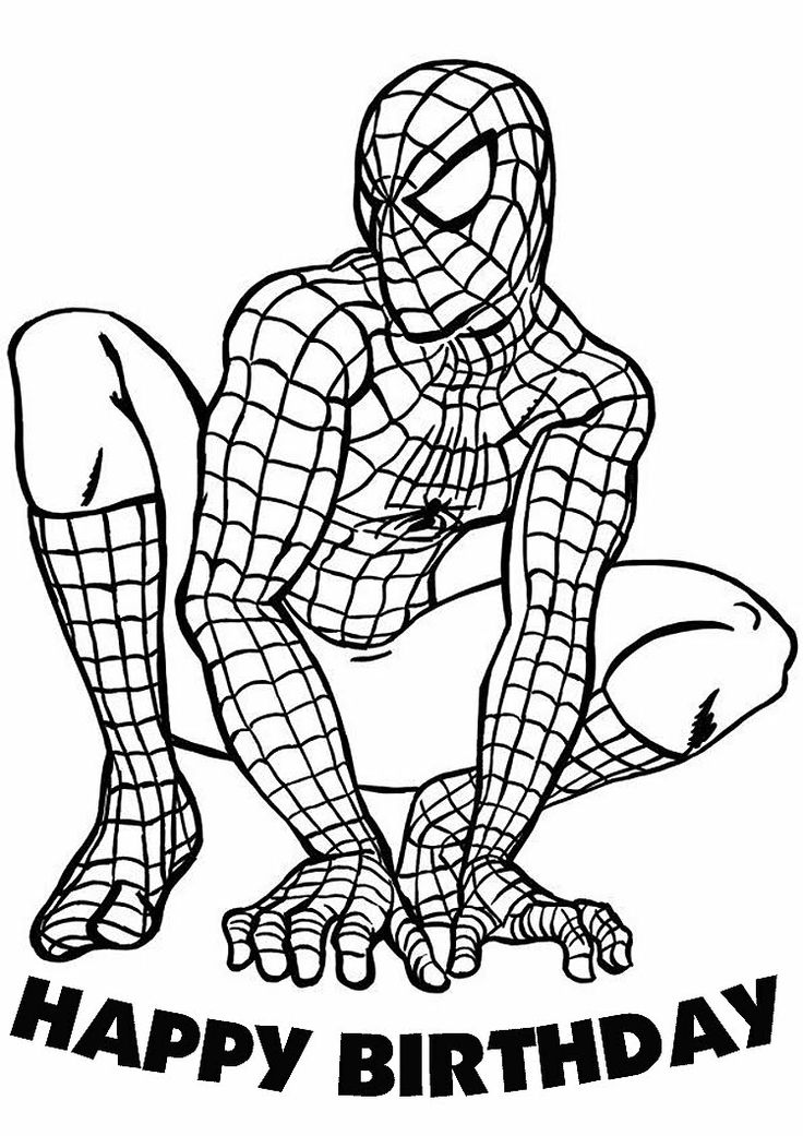 736x1041 Spiderman Birthday Coloring Pages Rmcek Adam Boyama Sayfalar