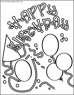 236x303 Birthday Card Coloring Page