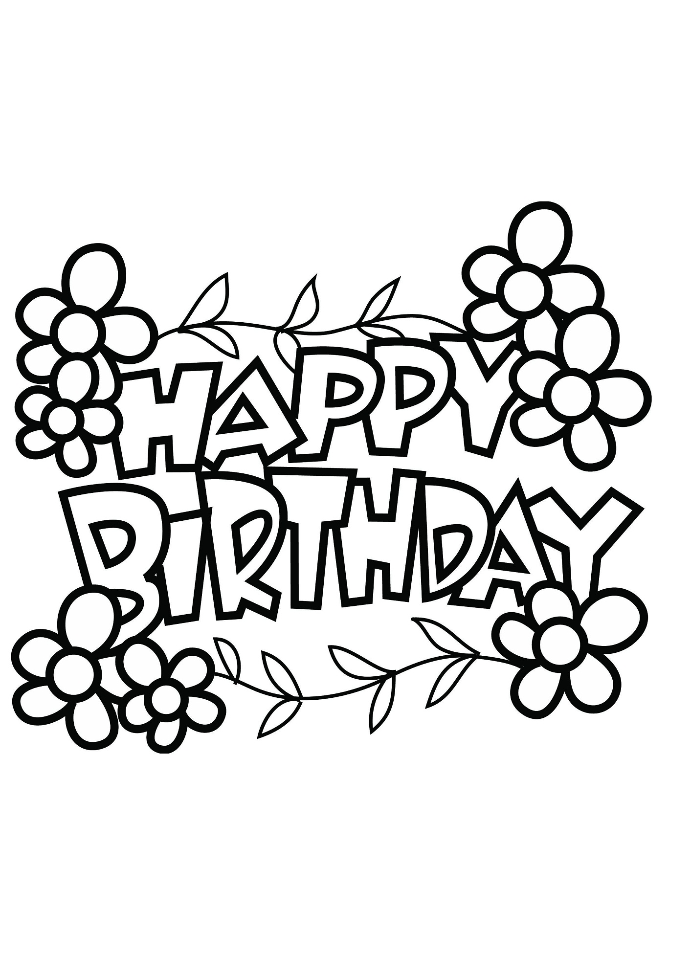 1413x2000 Happy Birthday Balloons Coloring Pages Unique Page For Kids Book
