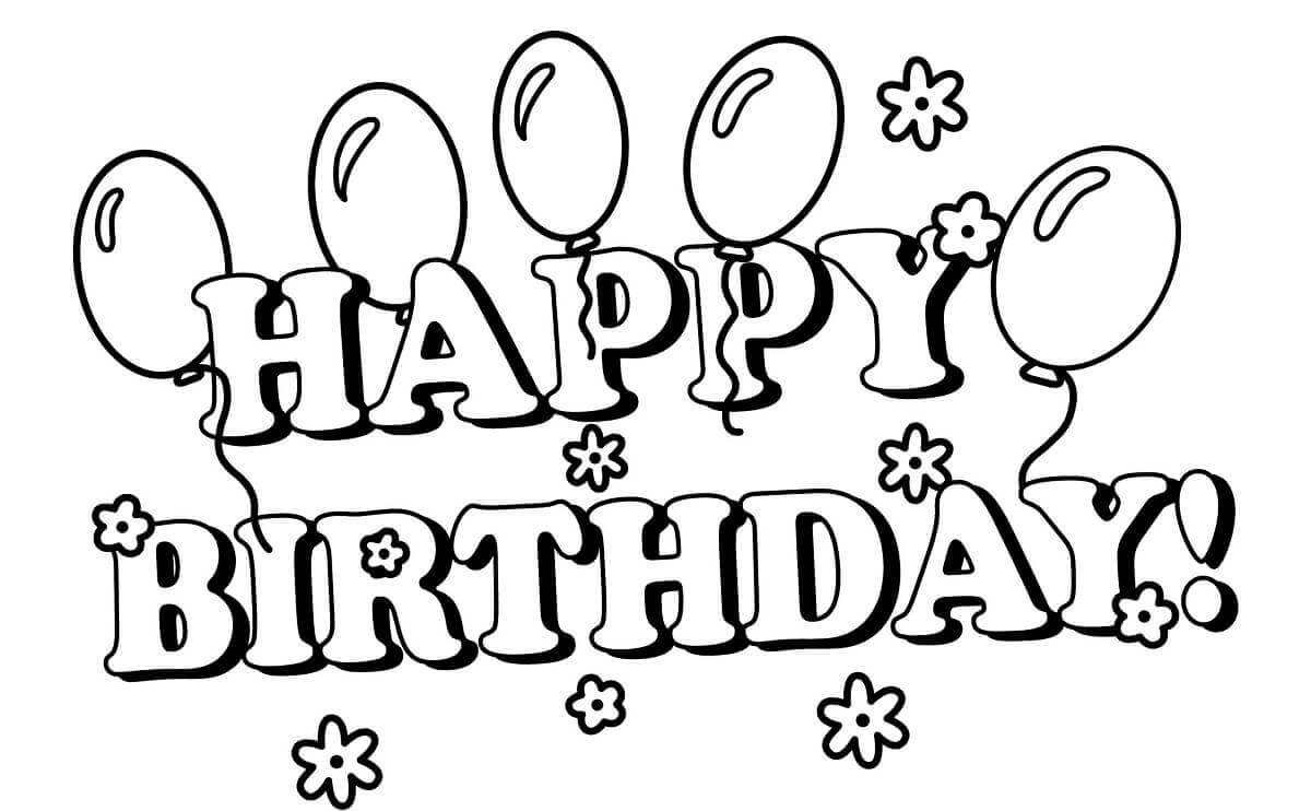 25 Free Printable Happy Birthday Coloring Pages 1200x742 25 Free Printable Happy Birthday Coloring Pages