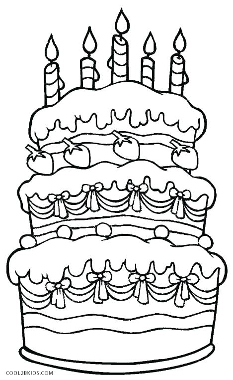 Happy Birthday Cake Coloring Pages at GetColorings.com | Free printable ...