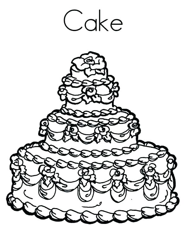 Happy Birthday Cake Coloring Pages at GetColorings.com | Free printable ...