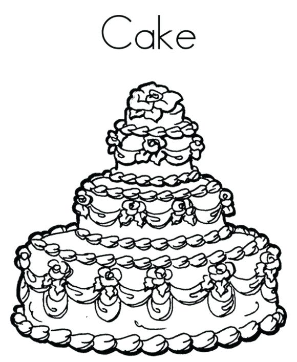 Happy Birthday Cake Coloring Pages at GetColorings.com | Free printable ...