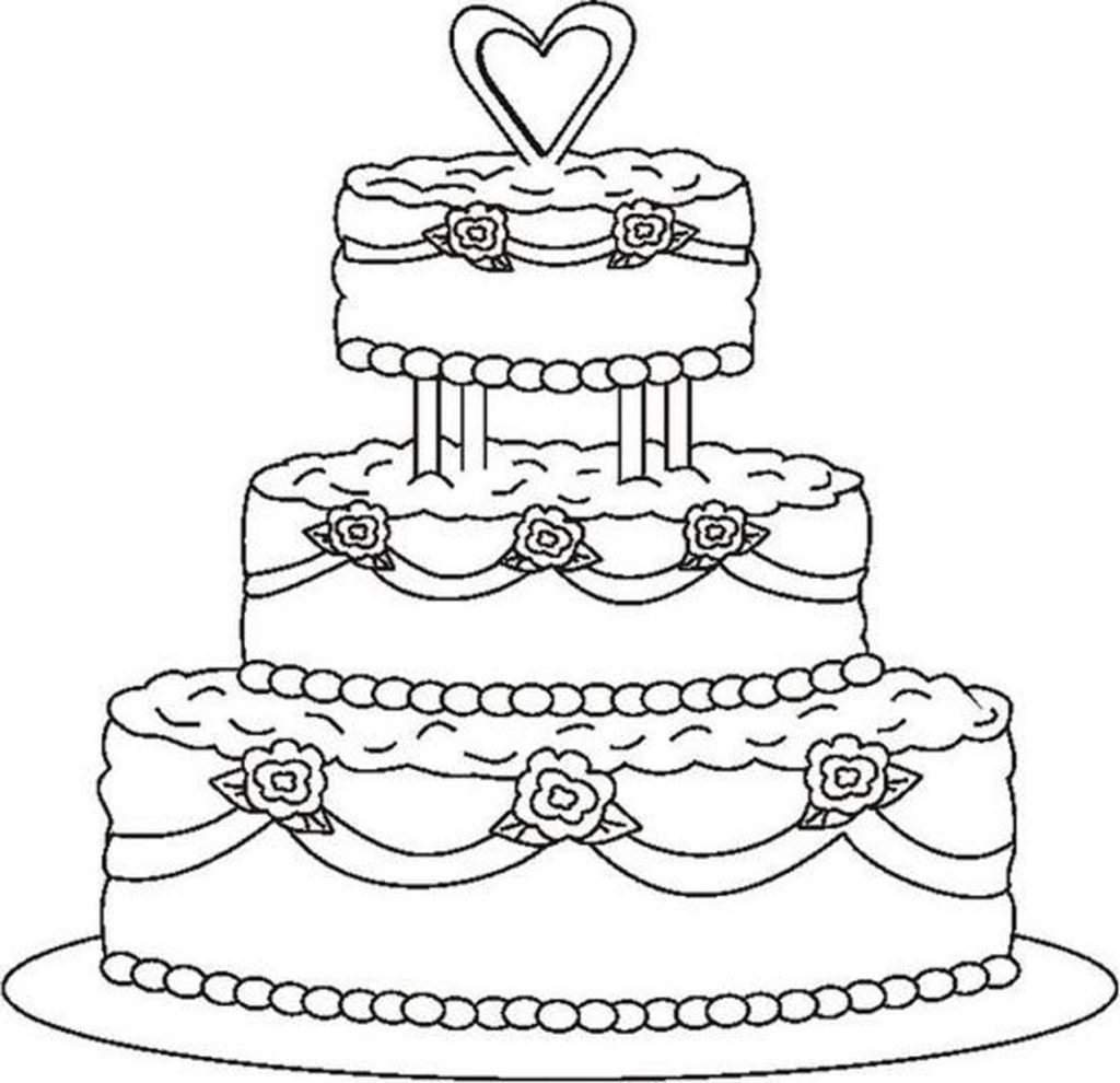 1024x990 Cake Happy Birthday Party Coloring Pages Nice For Kids Candles