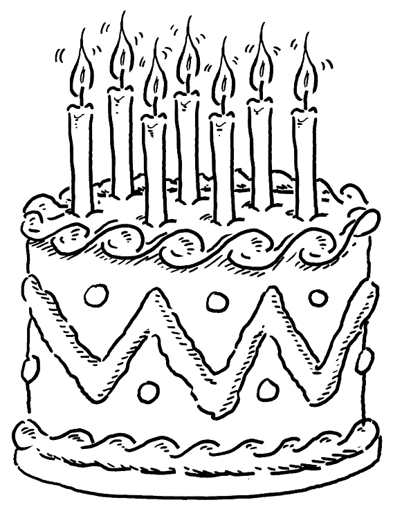 568x750 Beautiful Happy Birthday Cake Coloring Pages Gallery Diy