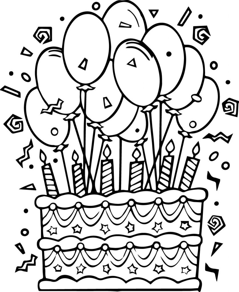 838x1024 Happyy Cake Colouring Page Coloring Pages Candles Pictures Amazing