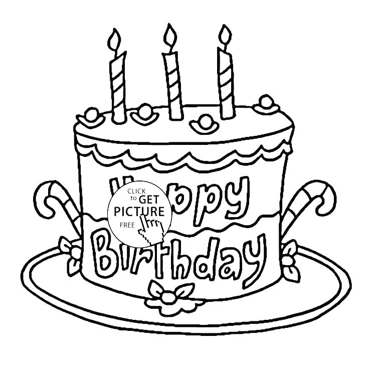 Happy Birthday Cake Coloring Pages at GetColorings.com | Free printable ...