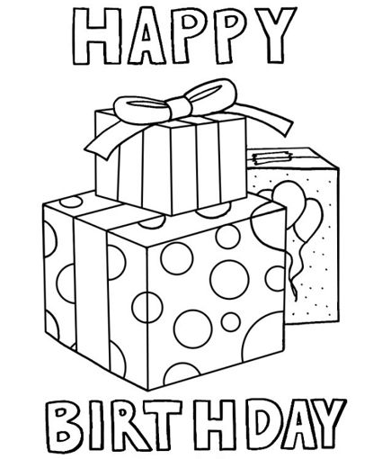 Happy Birthday Coloring Cards 5 Happy Birthday Card Printable 425x510 Happy Birthday Coloring Cards 5 Happy Birthday Card Printable