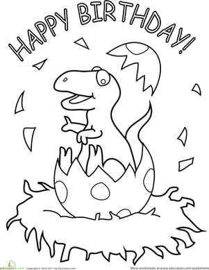 Happy Birthday Coloring Pages Happy Birthday Dinosaur Dinosaurs 301x389 Happy Birthday Coloring Pages Happy Birthday Dinosaur Dinosaurs