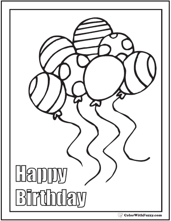 Birthday Coloring Pages Customizable Pdf 590x762 Birthday Coloring Pages Customizable Pdf