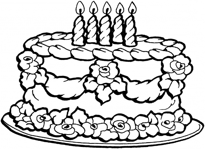 Big Happy Birthday Coloring Page For Kids 700x510 Big Happy Birthday Coloring Page For Kids