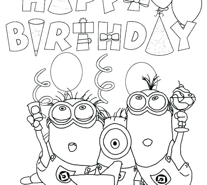 Free Printable Happy Birthday Coloring Pages 670x600 Free Printable Happy Birthday Coloring Pages