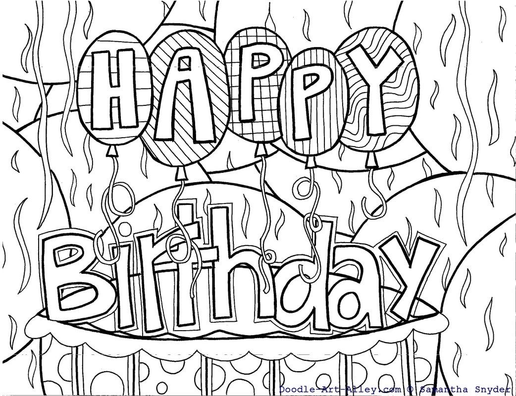 Birthday Coloring Pages 1042x800 Birthday Coloring Pages
