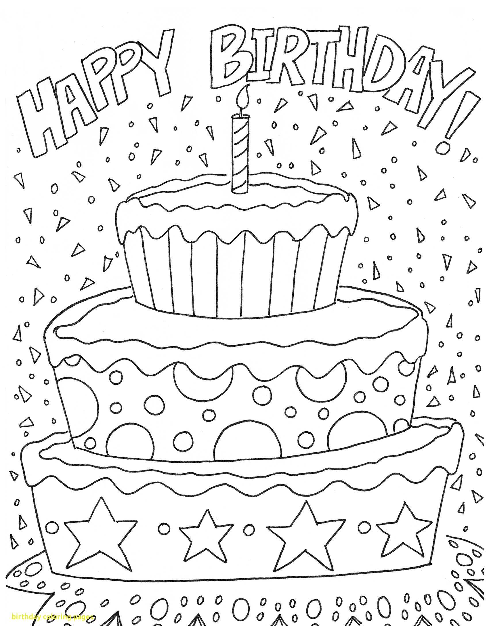 Birthday Coloring Pages With Free Happy Birthday Coloring Page 1700x2200 Birthday Coloring Pages With Free Happy Birthday Coloring Page