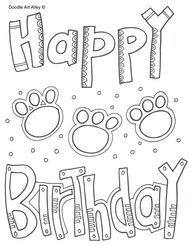 618x800 Birthday Color Pages Happy Birthday Paws Happy Birthday Colouring