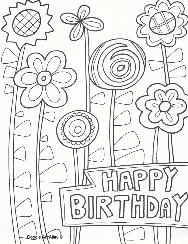 618x800 Birthday Coloring Pages