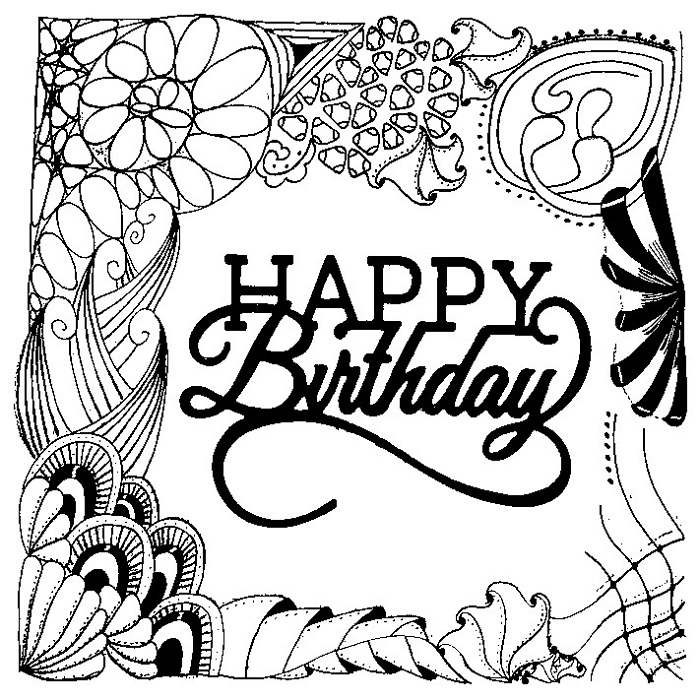 700x700 Birthday Coloring Pages For Adults