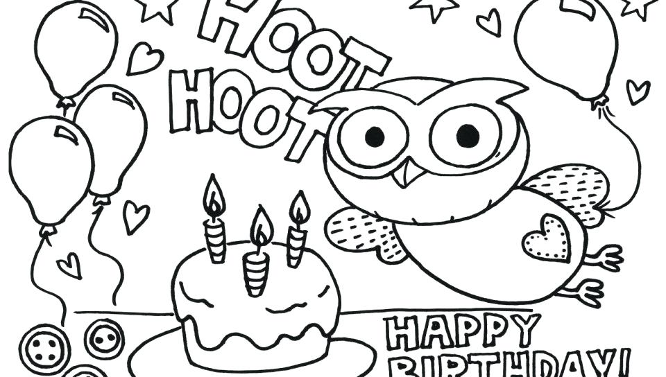 Free Printable Happy Birthday Coloring Pages Cards Cupcake Page 960x544 Free Printable Happy Birthday Coloring Pages Cards Cupcake Page