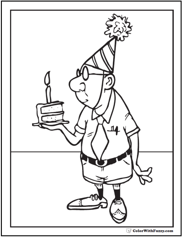 Happy Birthday Coloring Pages For Grandpa 590x762 Happy Birthday Coloring Pages For Grandpa