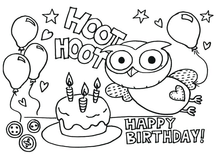 Happy Birthday Coloring Pictures Happy Birthday Coloring Pages 736x523 Happy Birthday Coloring Pictures Happy Birthday Coloring Pages