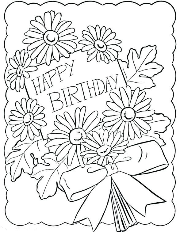 587x757 Happy Birthday Coloring Pages For Grandma