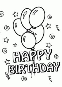 212x300 Free Printable Happy Birthday Coloring Pages For Kids