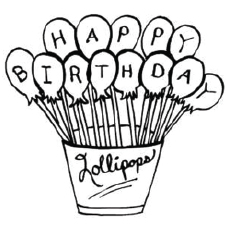 230x230 Happy Birthday Coloring Pages