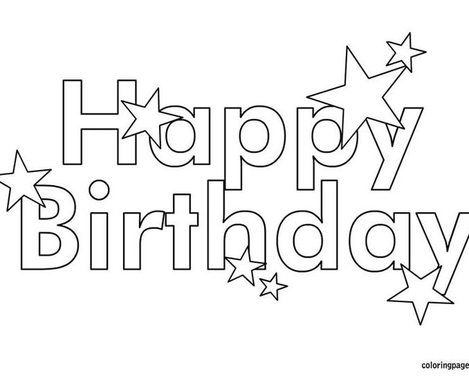 678x544 Happy Birthday Pictures To Color Coloring Pages