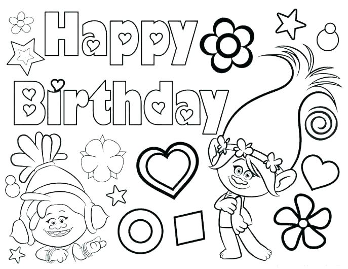 687x530 Free Printable Birthday Coloring Pages Coloring Pages Of Happy