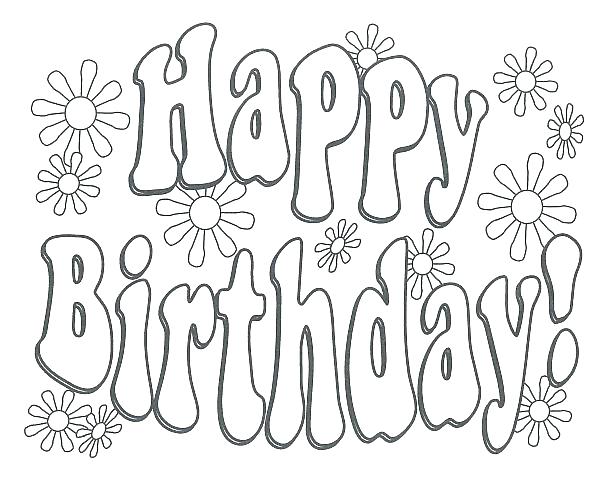 608x480 Happy Birthday Coloring Pages For Friends