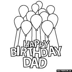 Happy Birthday Daddy Coloring 236x236 Happy Birthday Daddy Coloring