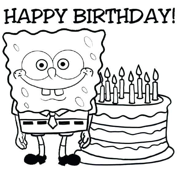 Printable Happy Birthday Coloring Pages Happy Birthday Coloring 600x556 Printable Happy Birthday Coloring Pages Happy Birthday Coloring