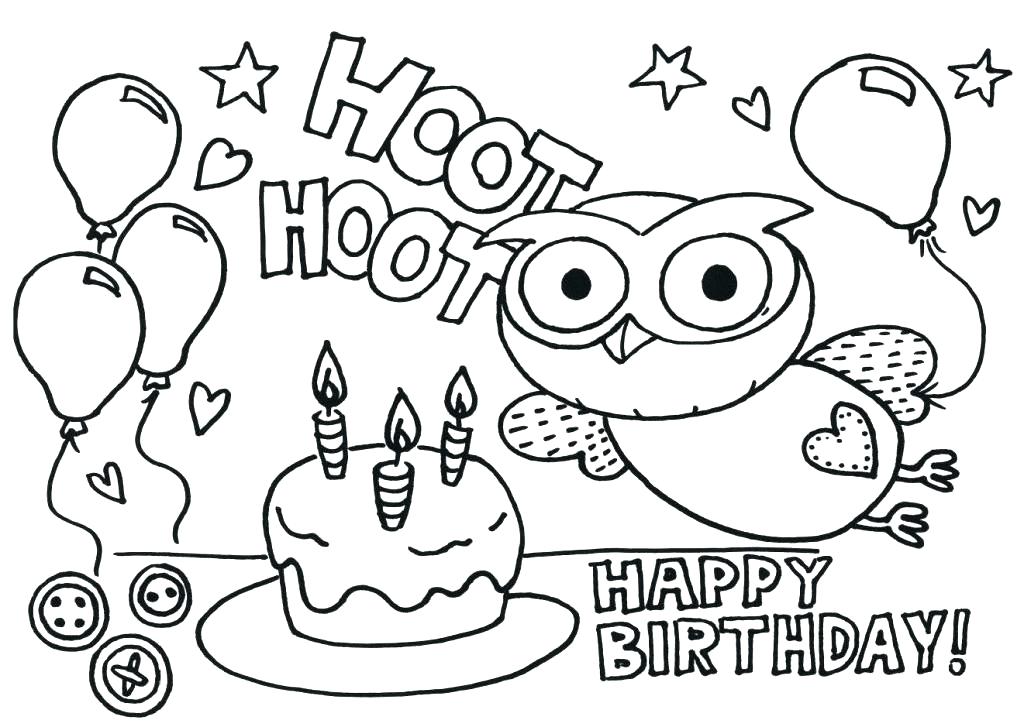 Free Printable Happy Birthday Coloring Pages Free Birthday 1024x727 Free Printable Happy Birthday Coloring Pages Free Birthday