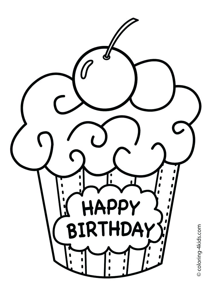 736x1031 Coloring Page Birthday Card Coloring Pages For Birthdays Cake