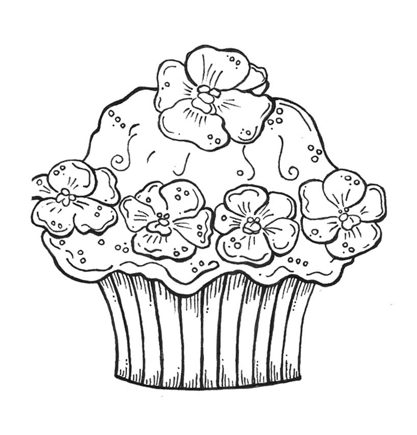 Cupcake Coloring Pages Girls Printable Coloring Pages 818x855 Cupcake Coloring Pages Girls Printable Coloring Pages