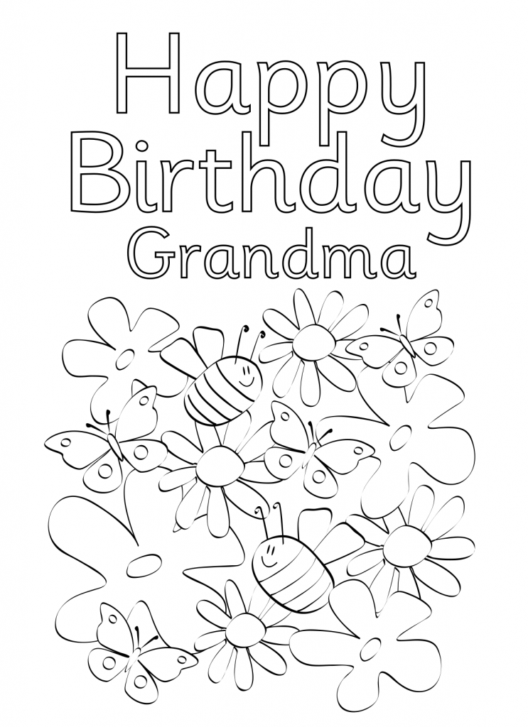 Happy Birthday Grandma Coloring Pages at GetColorings.com | Free ...