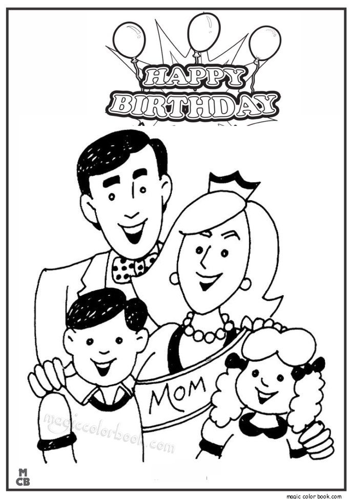 685x975 Happy Birthday Mom Coloring Pages