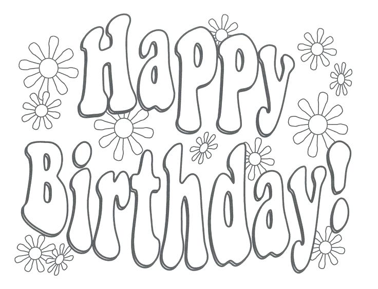 736x564 Coloring Pages Of Happy Birthday Happy Birthday Coloring Pages