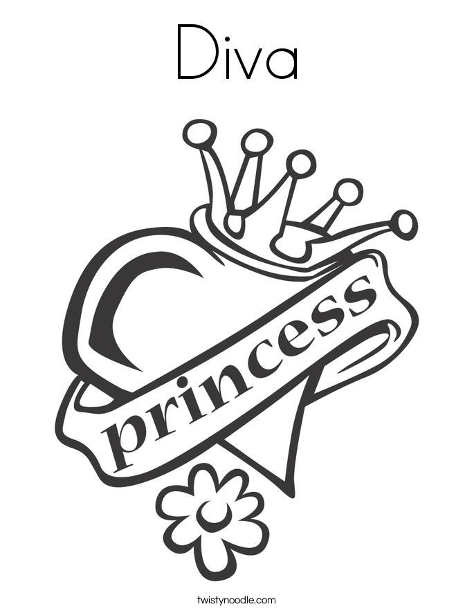 685x886 Diva Coloring Page