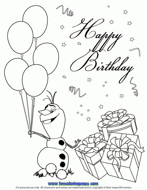 489x633 24 Best Disney Frozen Birthday Coloring Pages Images