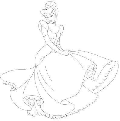 396x400 Princess Coloring Pages October 2008